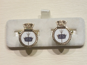 HMS Invincible enamelled cufflinks - Click Image to Close